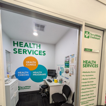 Our professional clinic room allows a space for private consultations like vaccinations, health checks and general advice